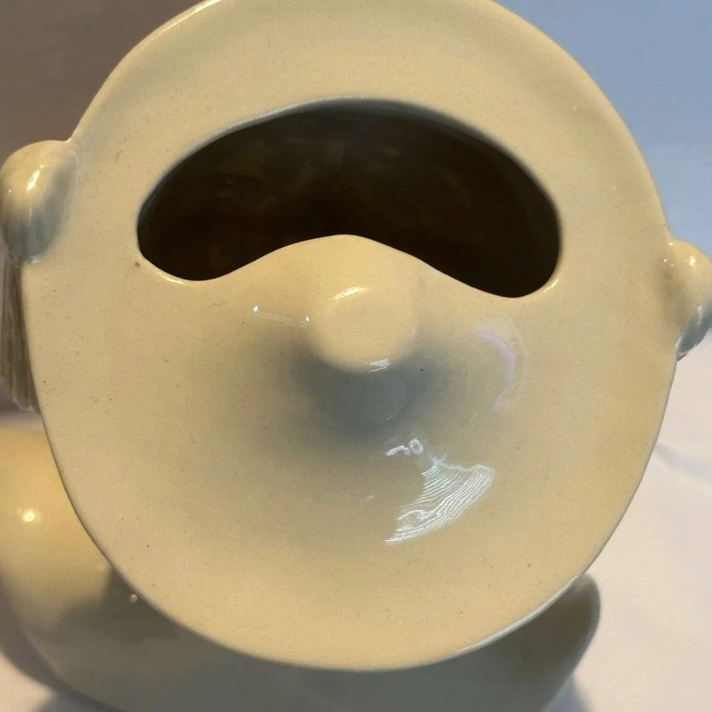 Vintage Ceramic Head Vase Pair Asian Man Woman Bust Planter Mid Century Style